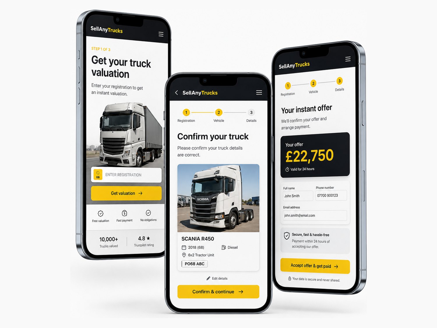Vehicle valuation on mobile